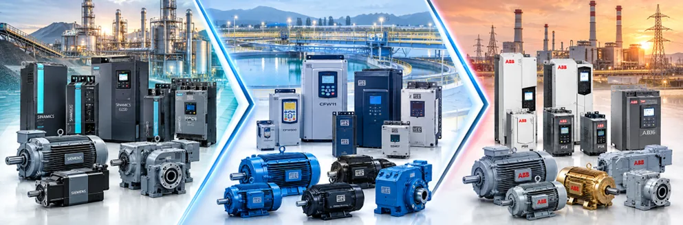 Soluciones de accionamientos, motores y motorreductores Siemens, WEG y ABB