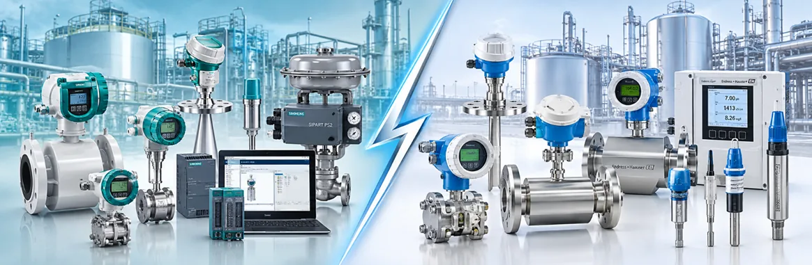 Tecnologías de instrumentación y control de procesos Siemens y Endress+Hauser