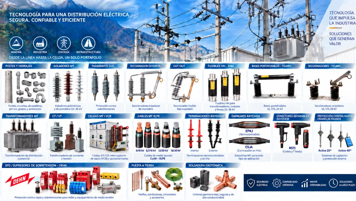 Portafolio integral de soluciones de media tensión